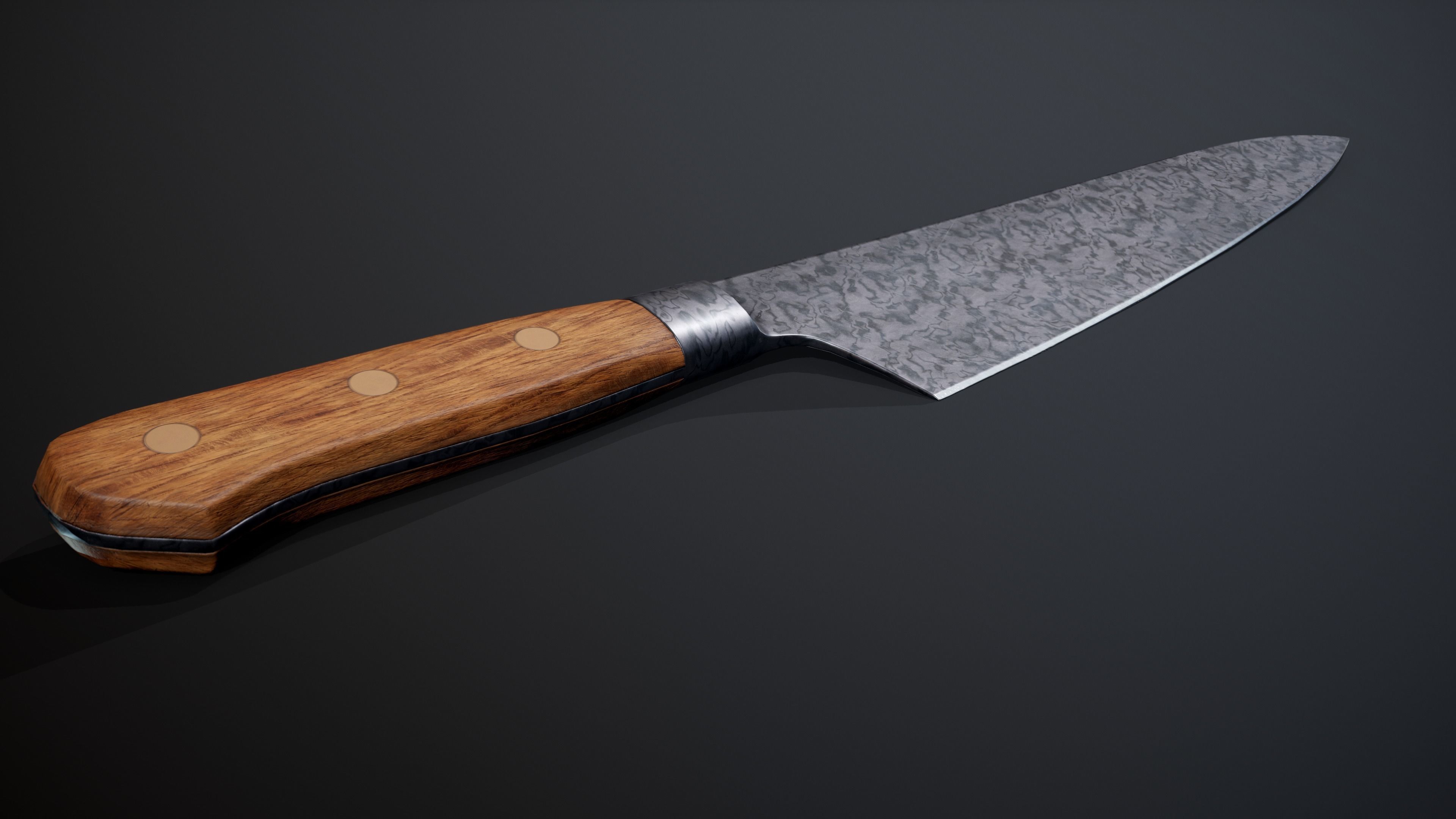 Kitchen Knife RealTime Low-poly 3D model_8
