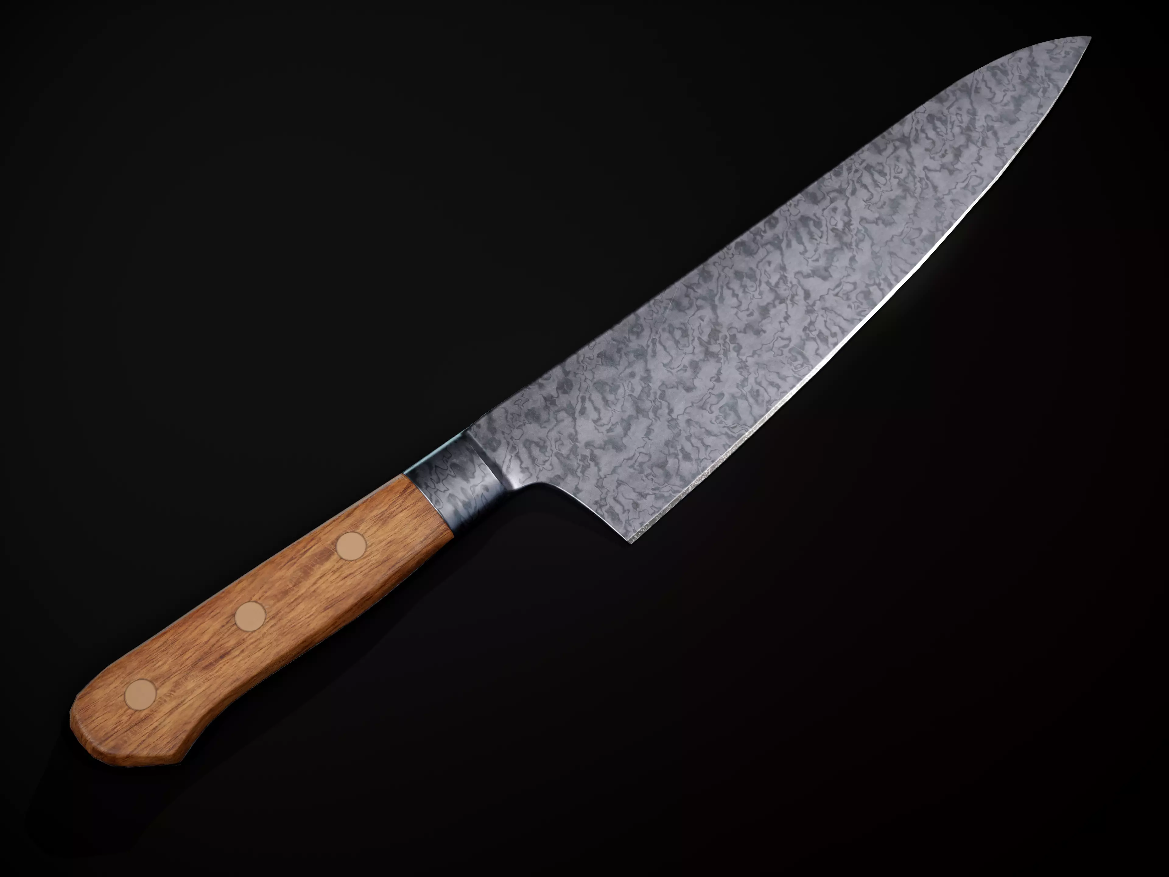 Kitchen Knife RealTime Low-poly 3D model_0