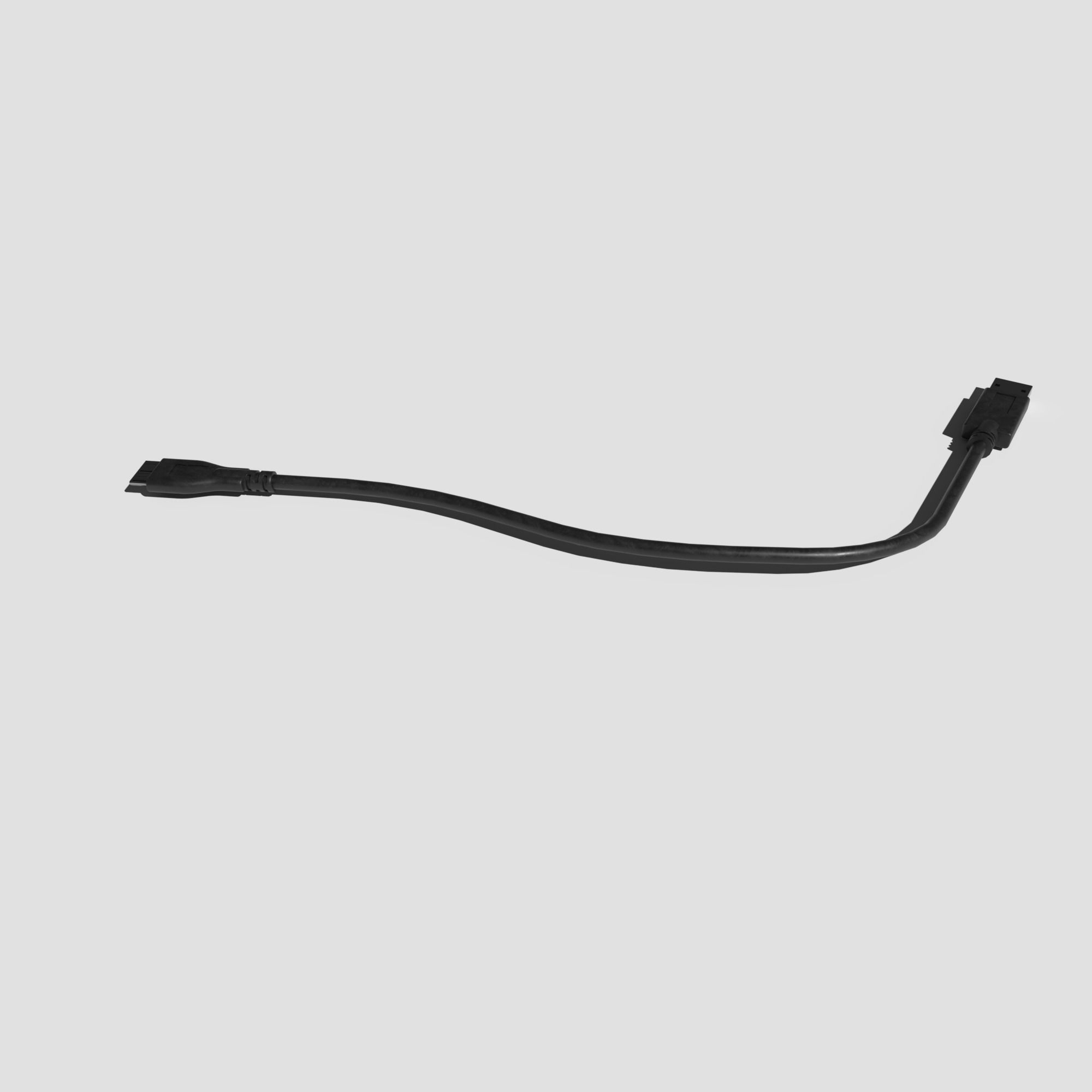 USB to Micro B Cable 3D model_3