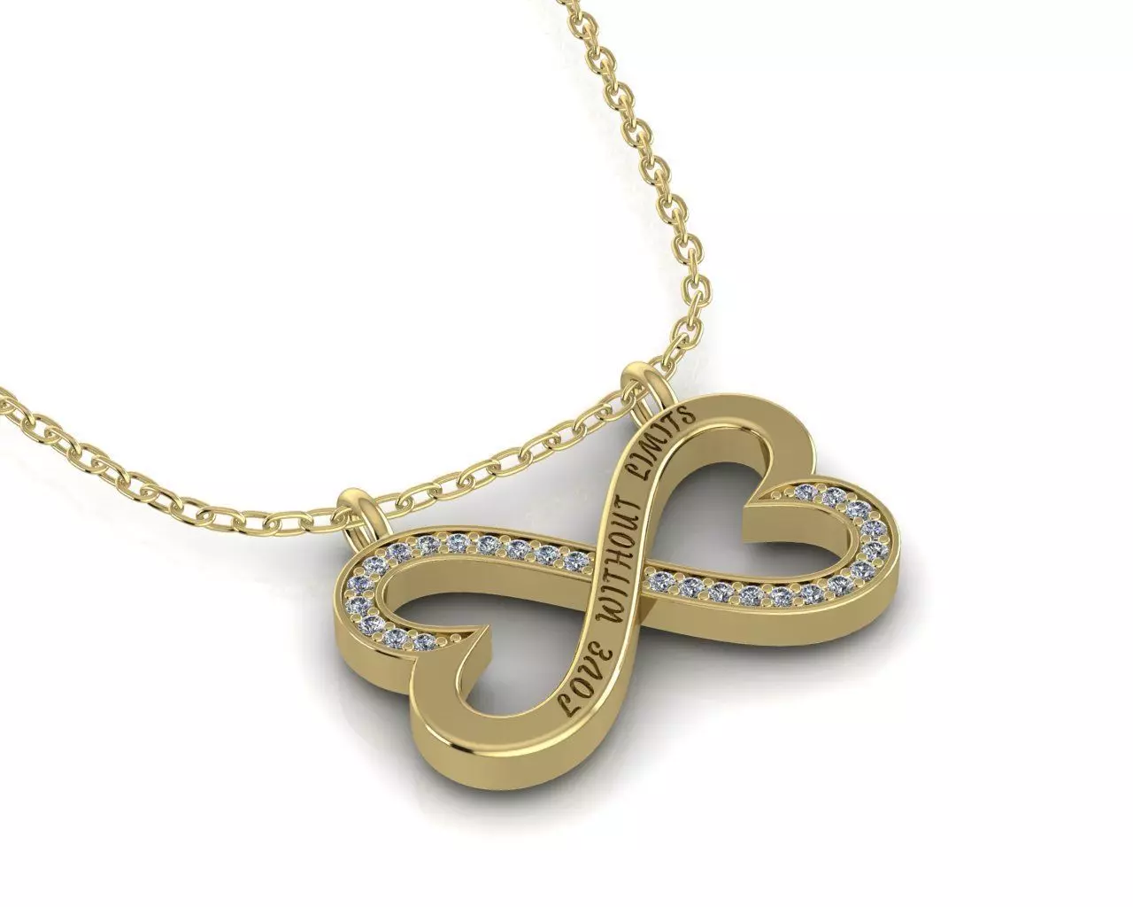 Pendant LOVE WITHOUT LIMITS 3D print model
