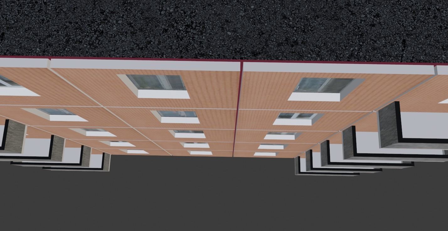 Building 5 Floors Low-poly 3D model_9