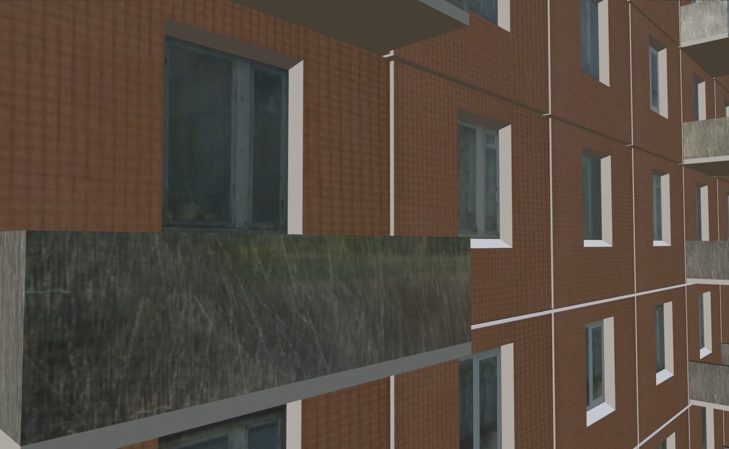 Building 5 Floors Low-poly 3D model_12