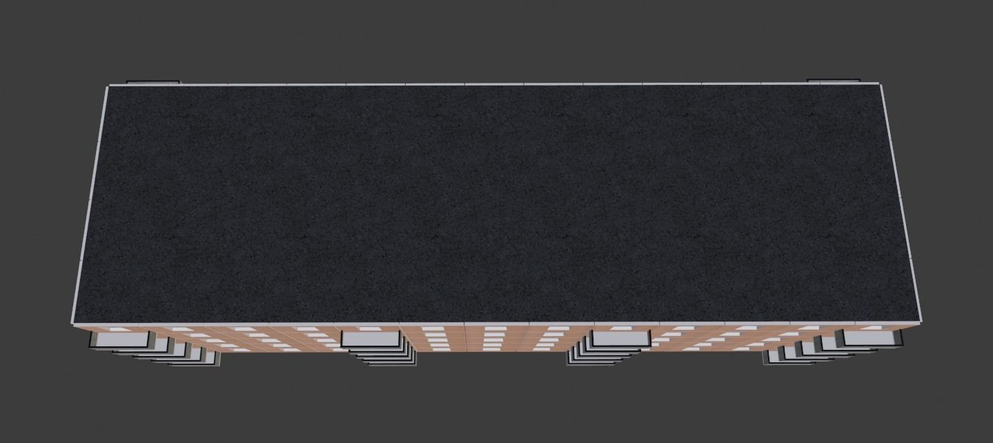 Building 5 Floors Low-poly 3D model_4