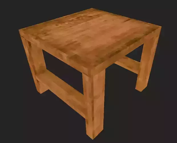 Small Dirty Wooden Table -PlayStation Style-