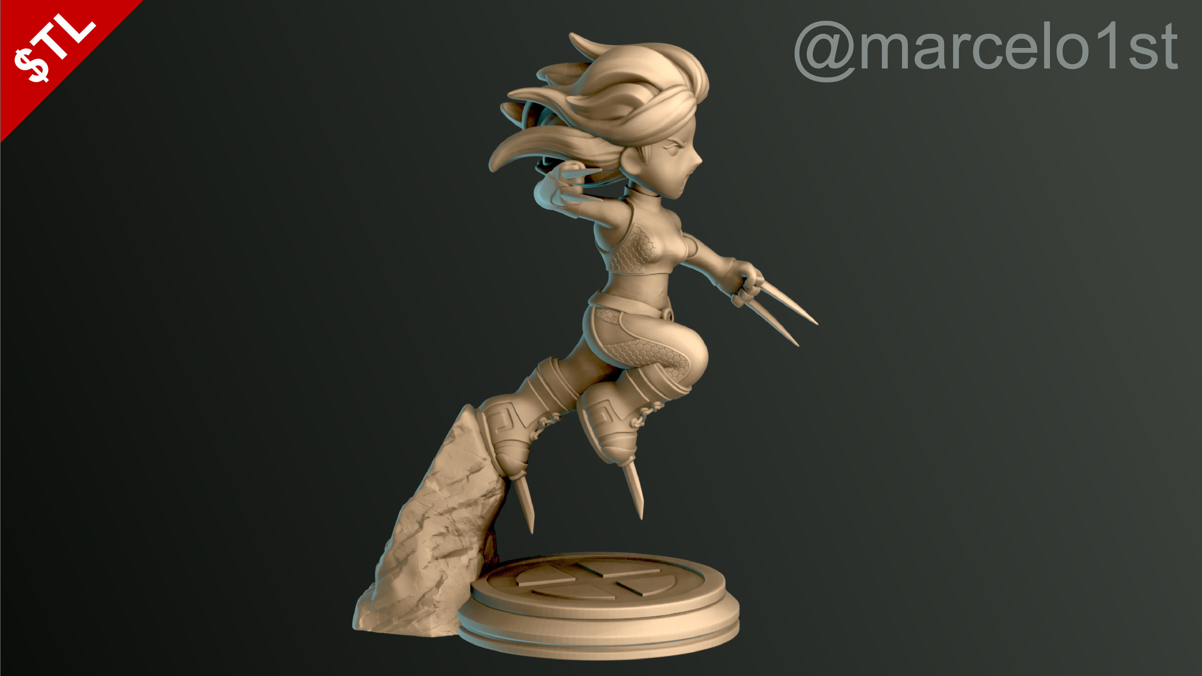 SIMPLE - X-23 Laura Kinney 3D print model_2