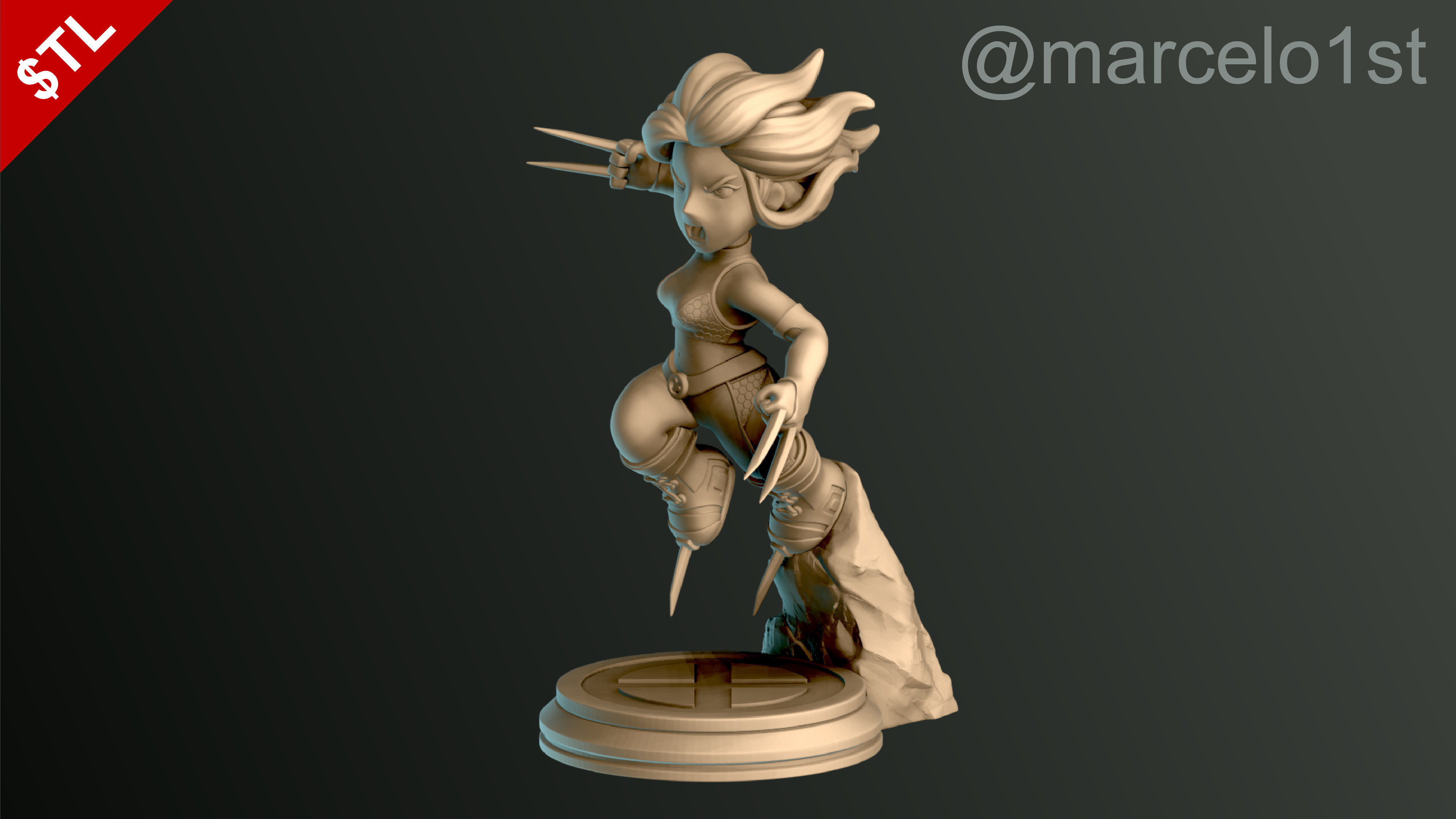 SIMPLE - X-23 Laura Kinney 3D print model_9