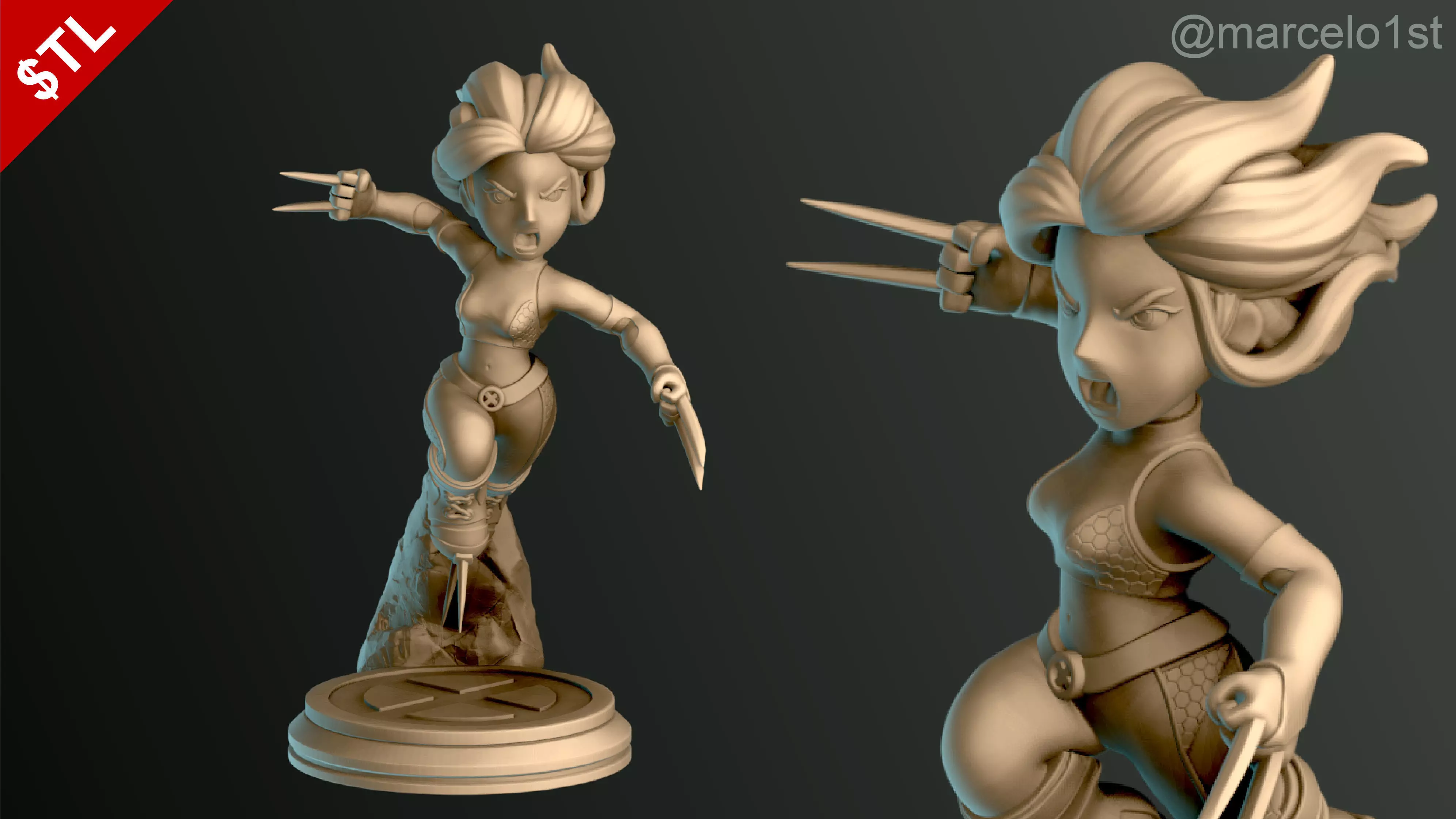 SIMPLE - X-23 Laura Kinney 3D print model_0