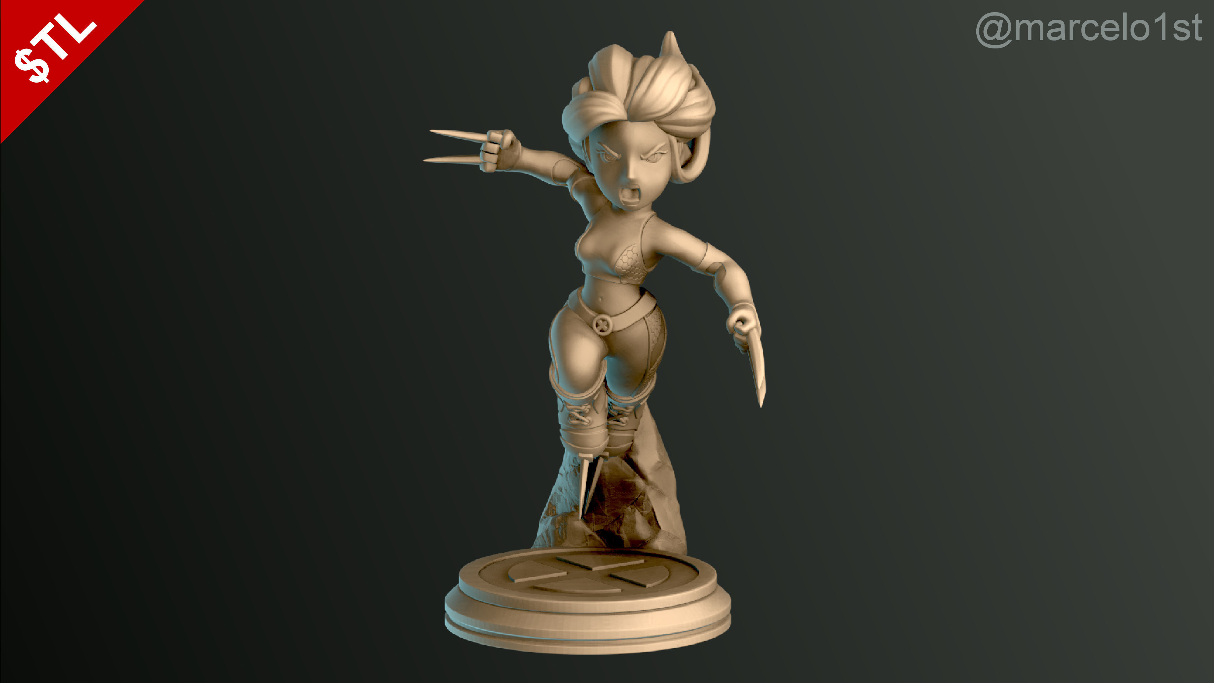 SIMPLE - X-23 Laura Kinney 3D print model_10