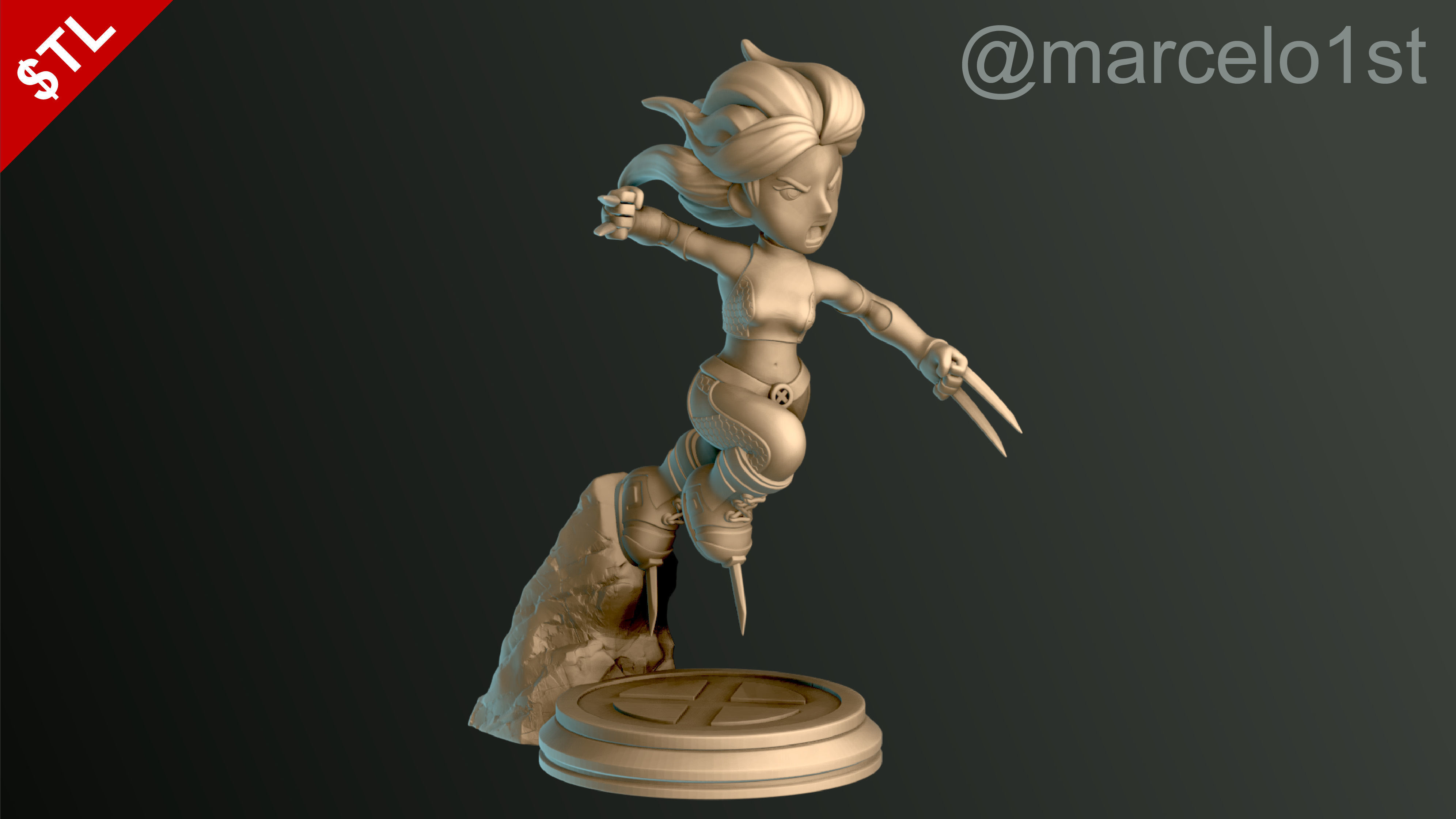 SIMPLE - X-23 Laura Kinney 3D print model_1
