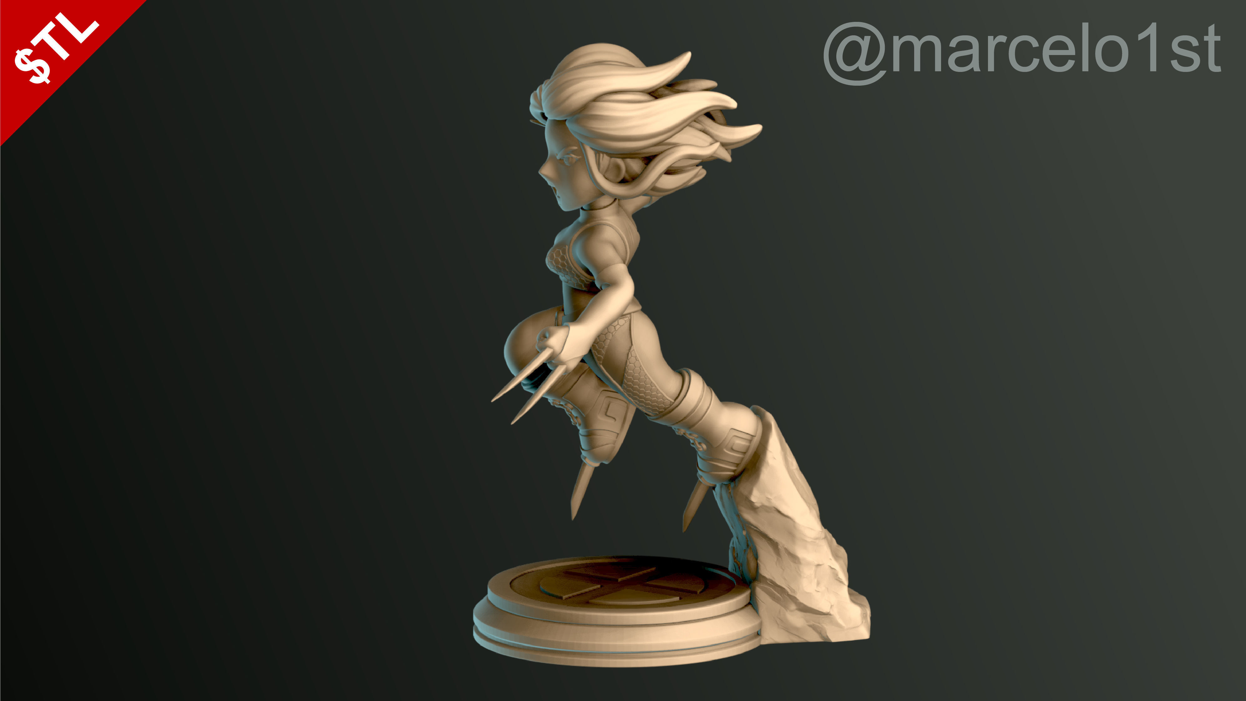 SIMPLE - X-23 Laura Kinney 3D print model_8