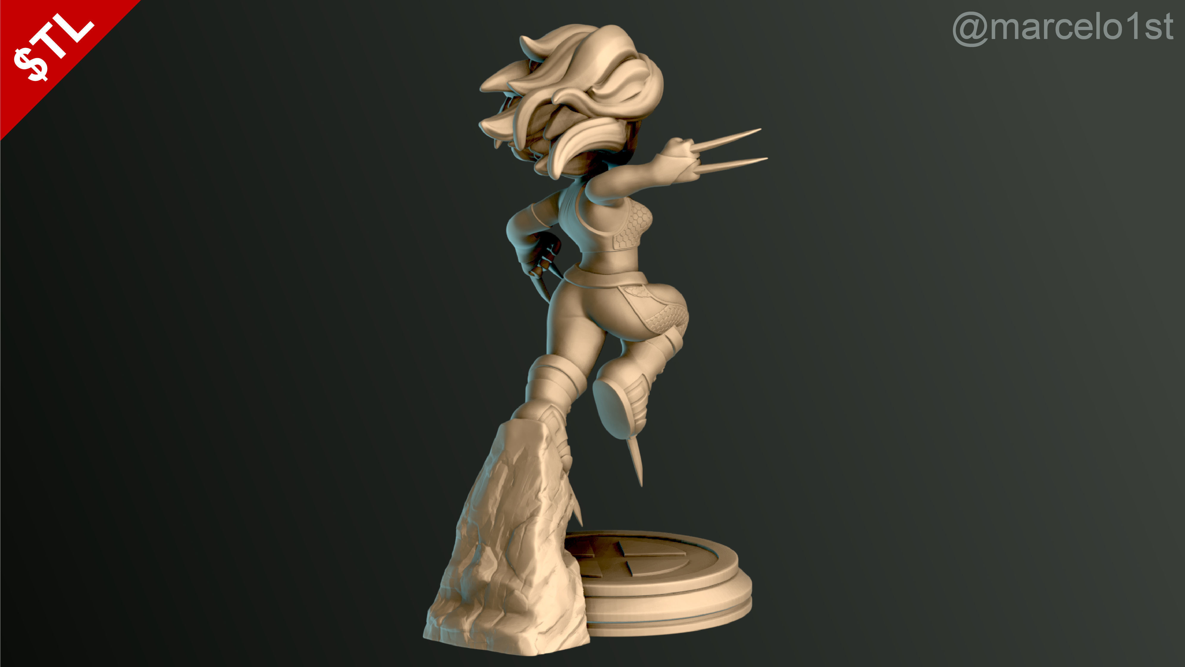 SIMPLE - X-23 Laura Kinney 3D print model_4