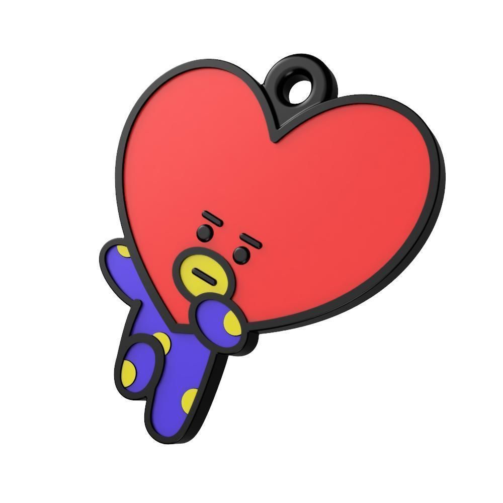 BTS Tata and Cooky Keyring 3D print model_1