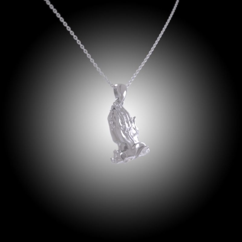 Praying Hands Pendant 3D print model_13