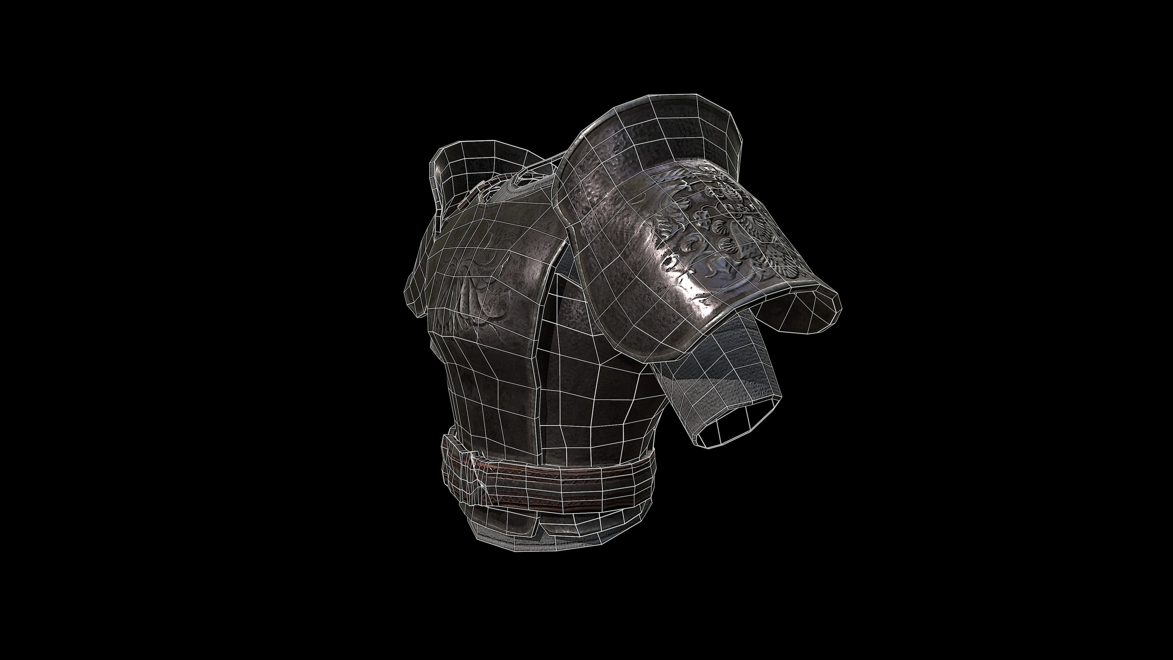 Medieval Armor - PBR Low-poly 3D model_17