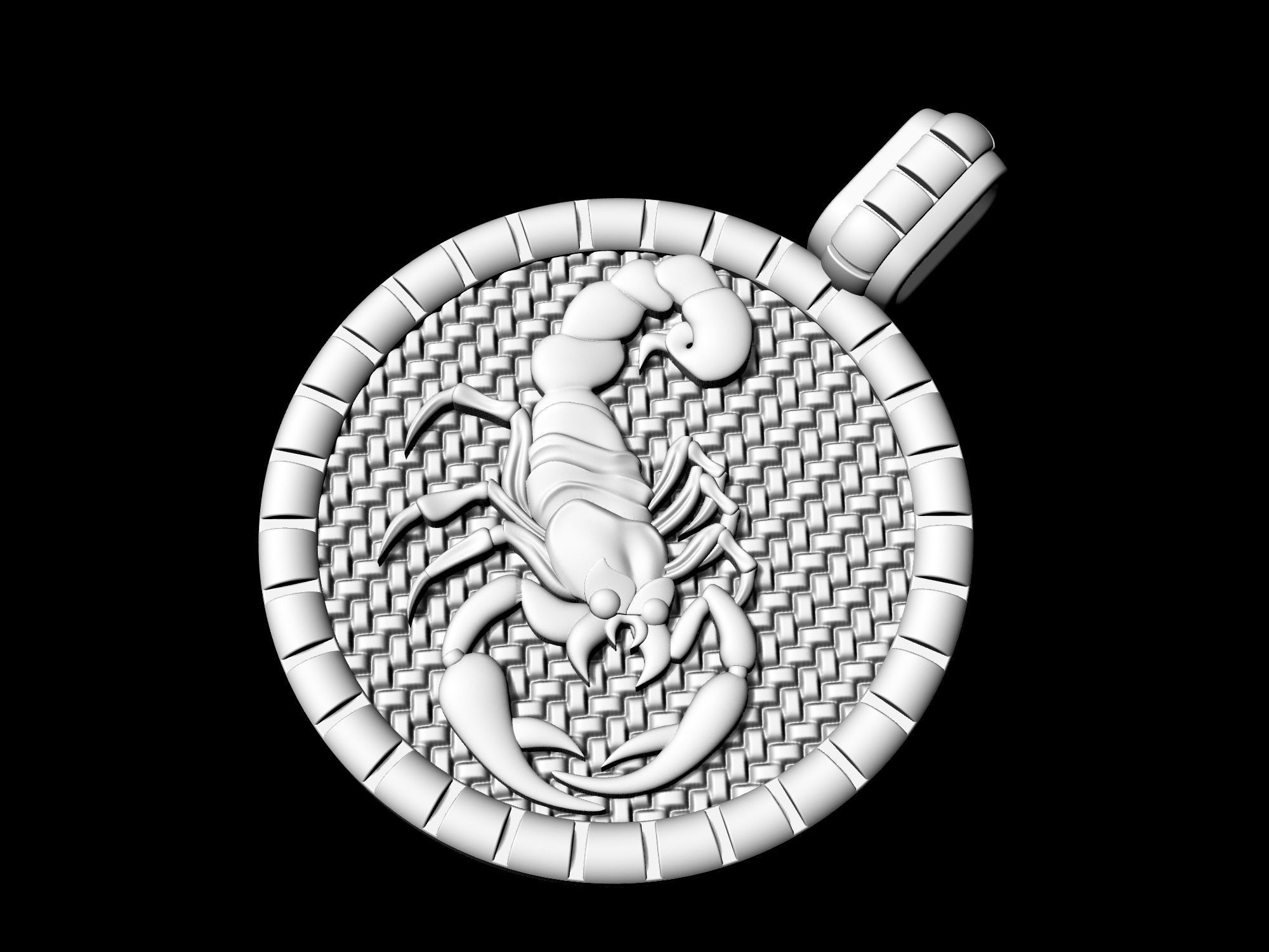 Scorpion-Horoscopes Pendant 3D print model_11
