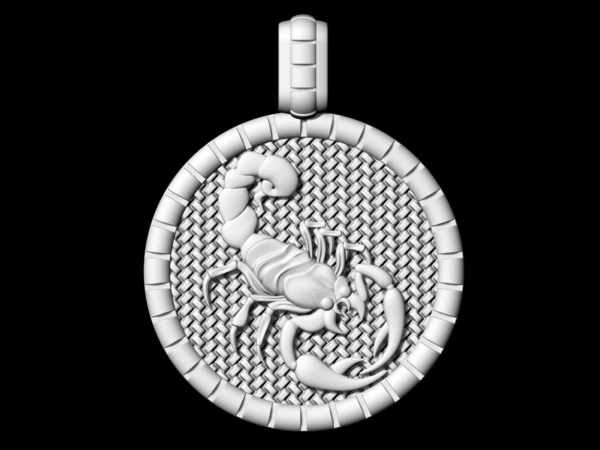 Scorpion-Horoscopes Pendant 3D print model_7