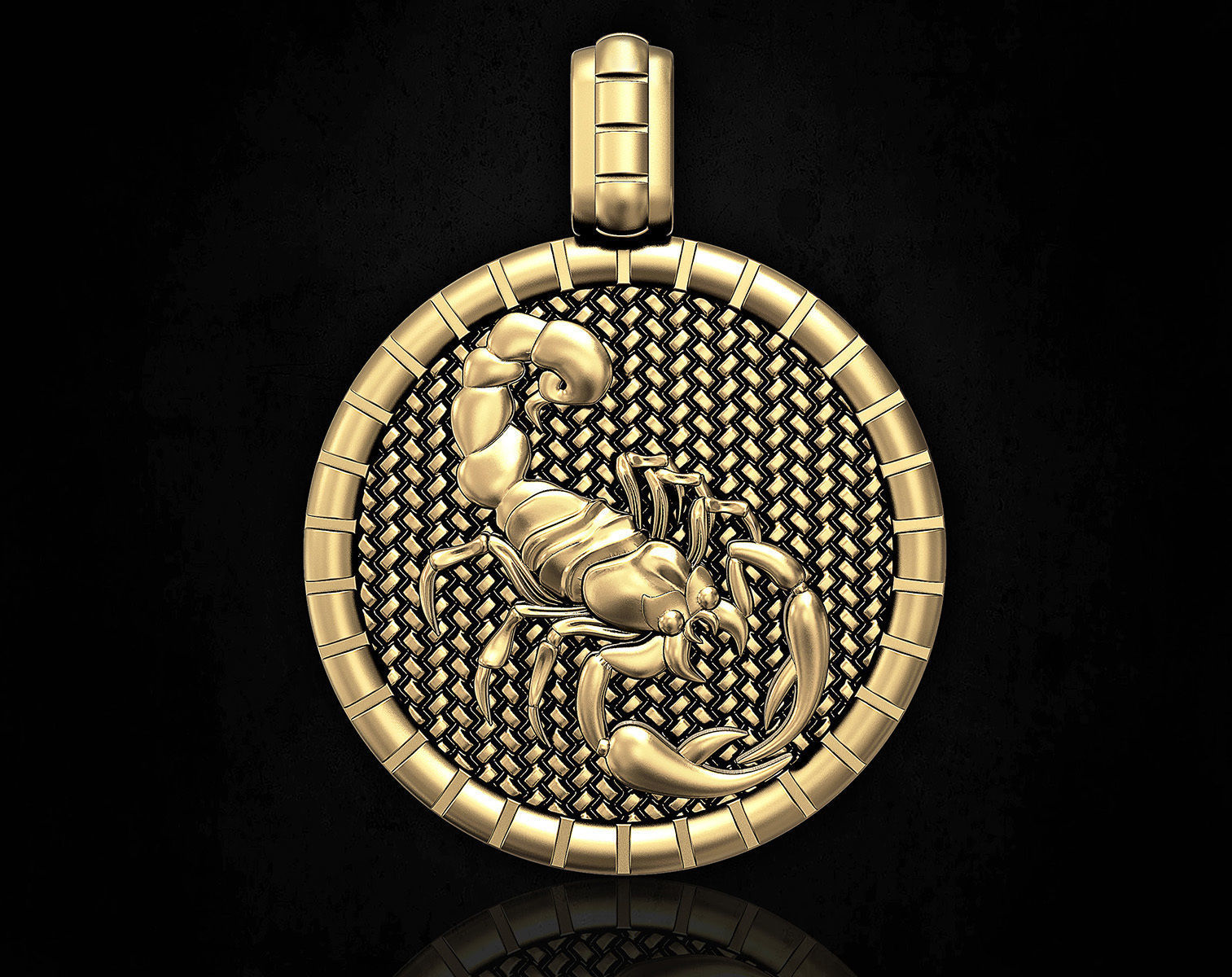 Scorpion-Horoscopes Pendant 3D print model_5