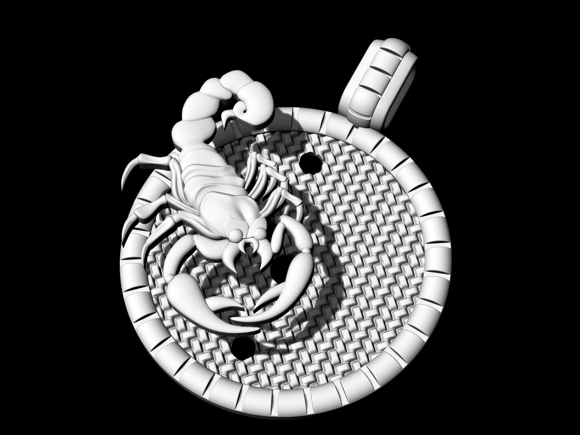 Scorpion-Horoscopes Pendant 3D print model_13