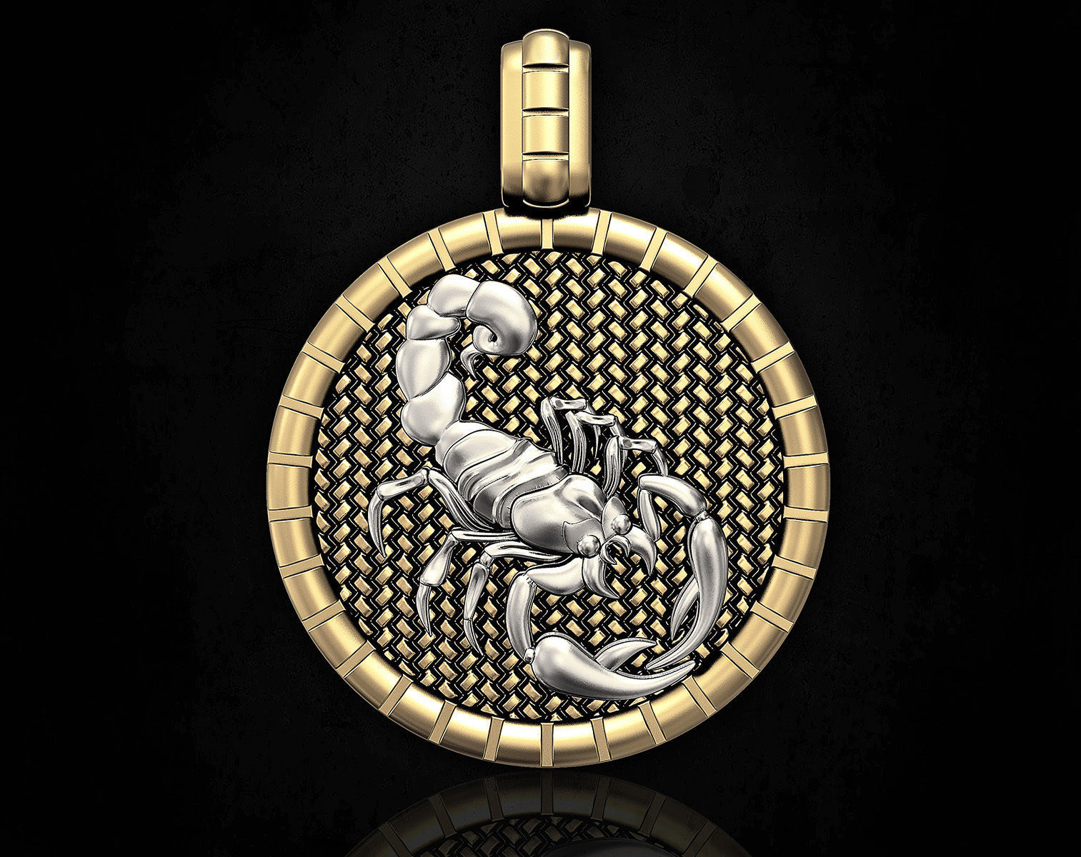 Scorpion-Horoscopes Pendant 3D print model_4
