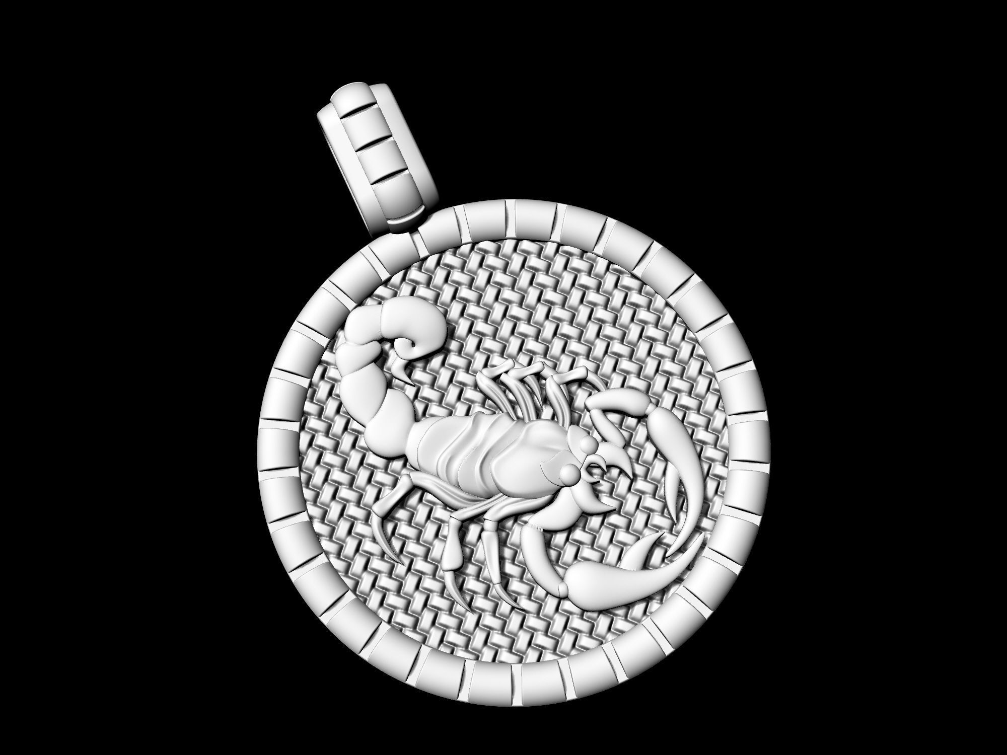 Scorpion-Horoscopes Pendant 3D print model_9