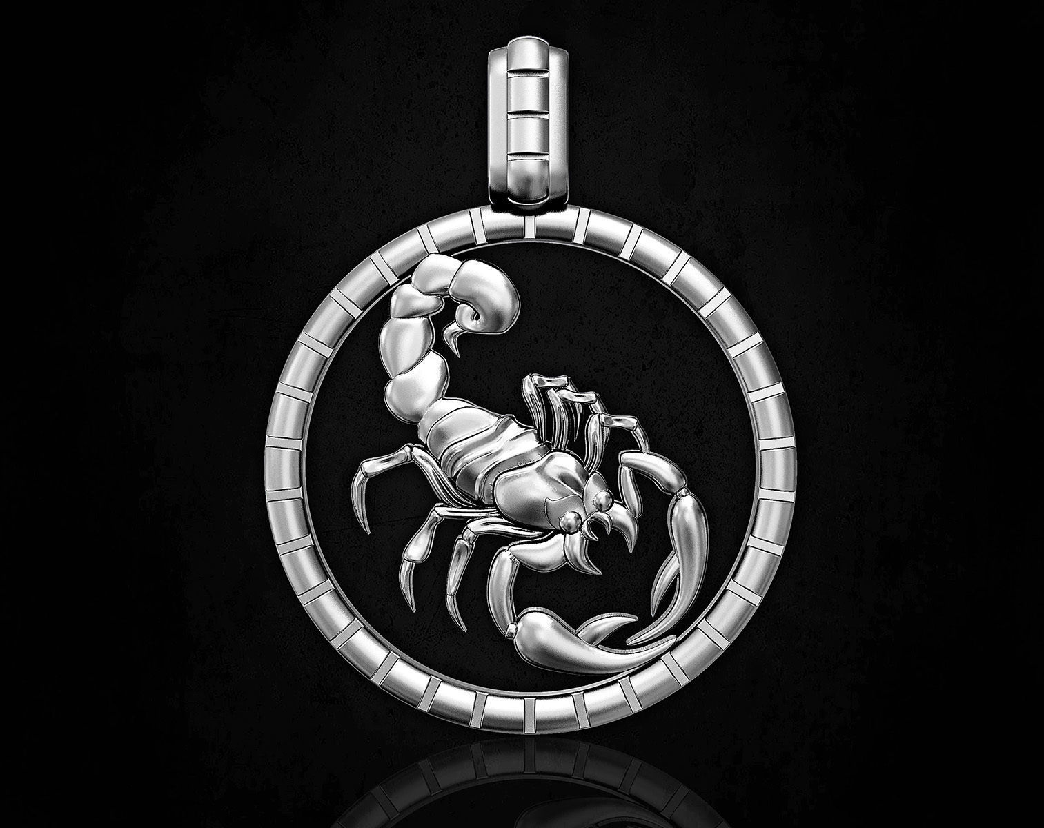 Scorpion-Horoscopes Pendant 3D print model_3
