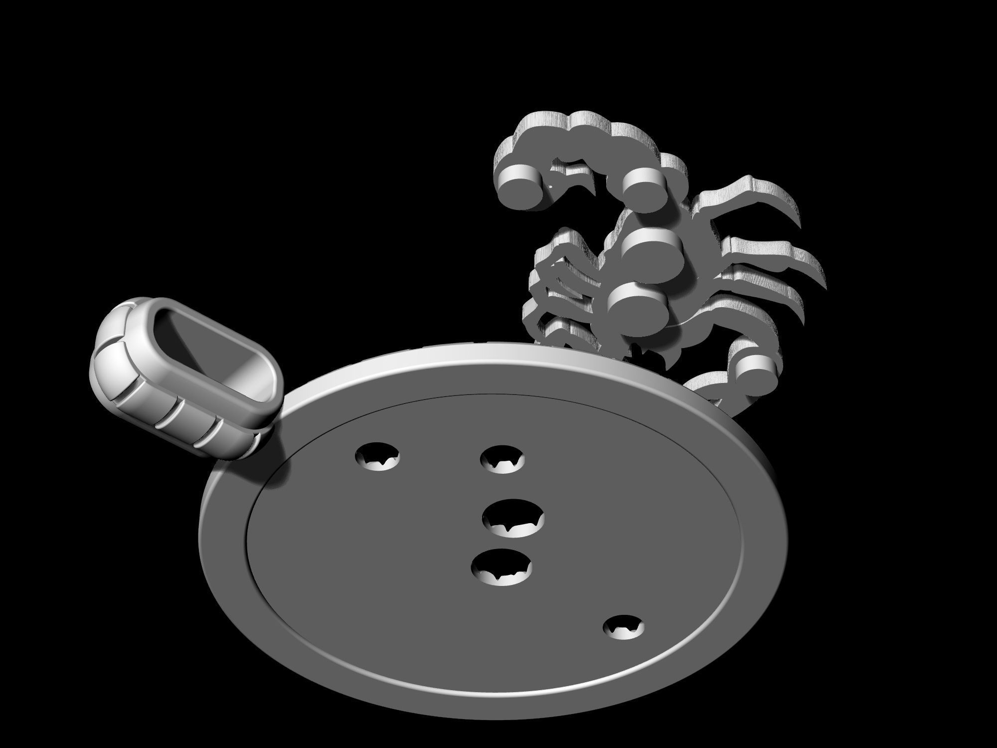 Scorpion-Horoscopes Pendant 3D print model_14