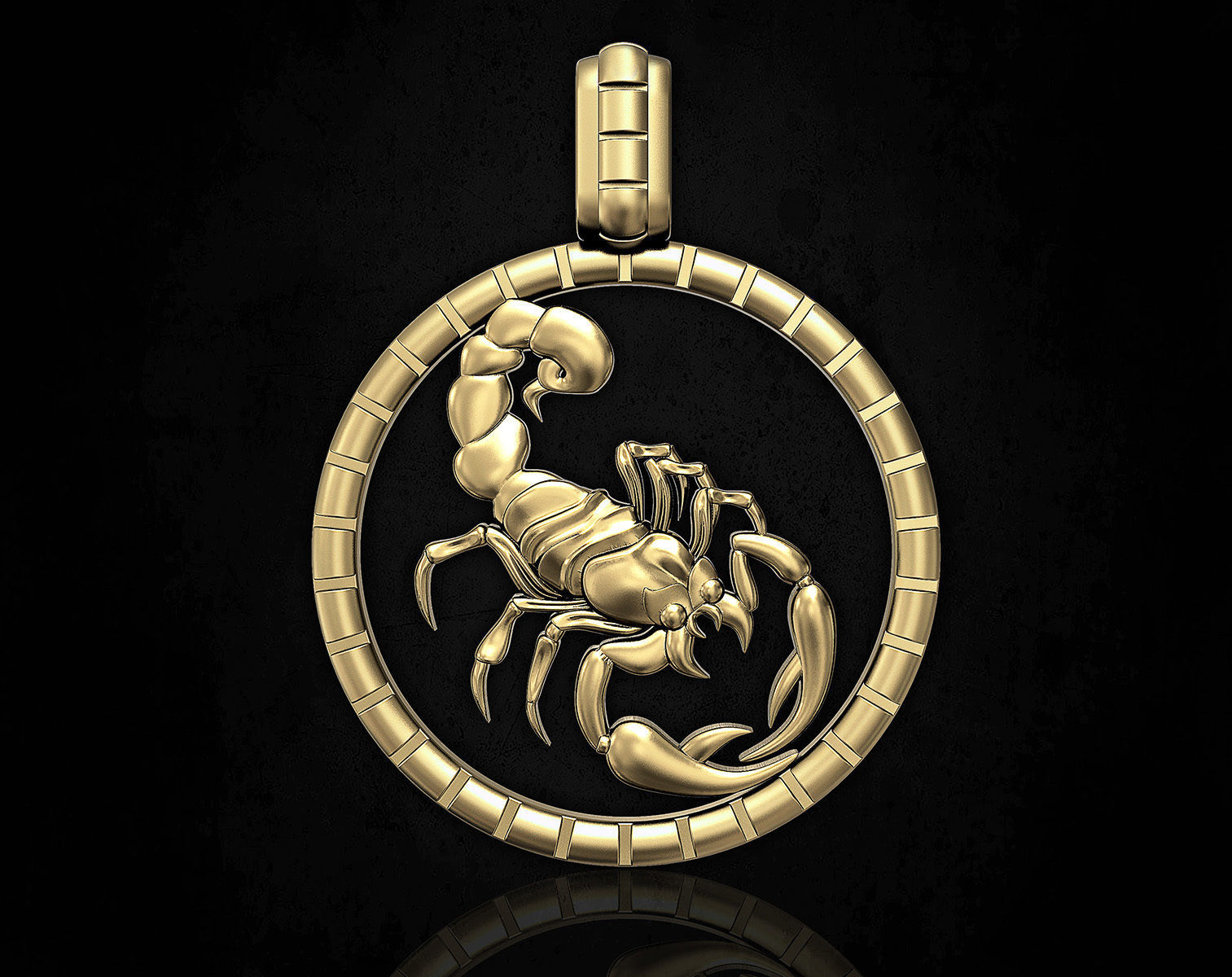 Scorpion-Horoscopes Pendant 3D print model_2