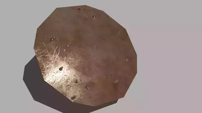 Shield metal plate with holes 3D model