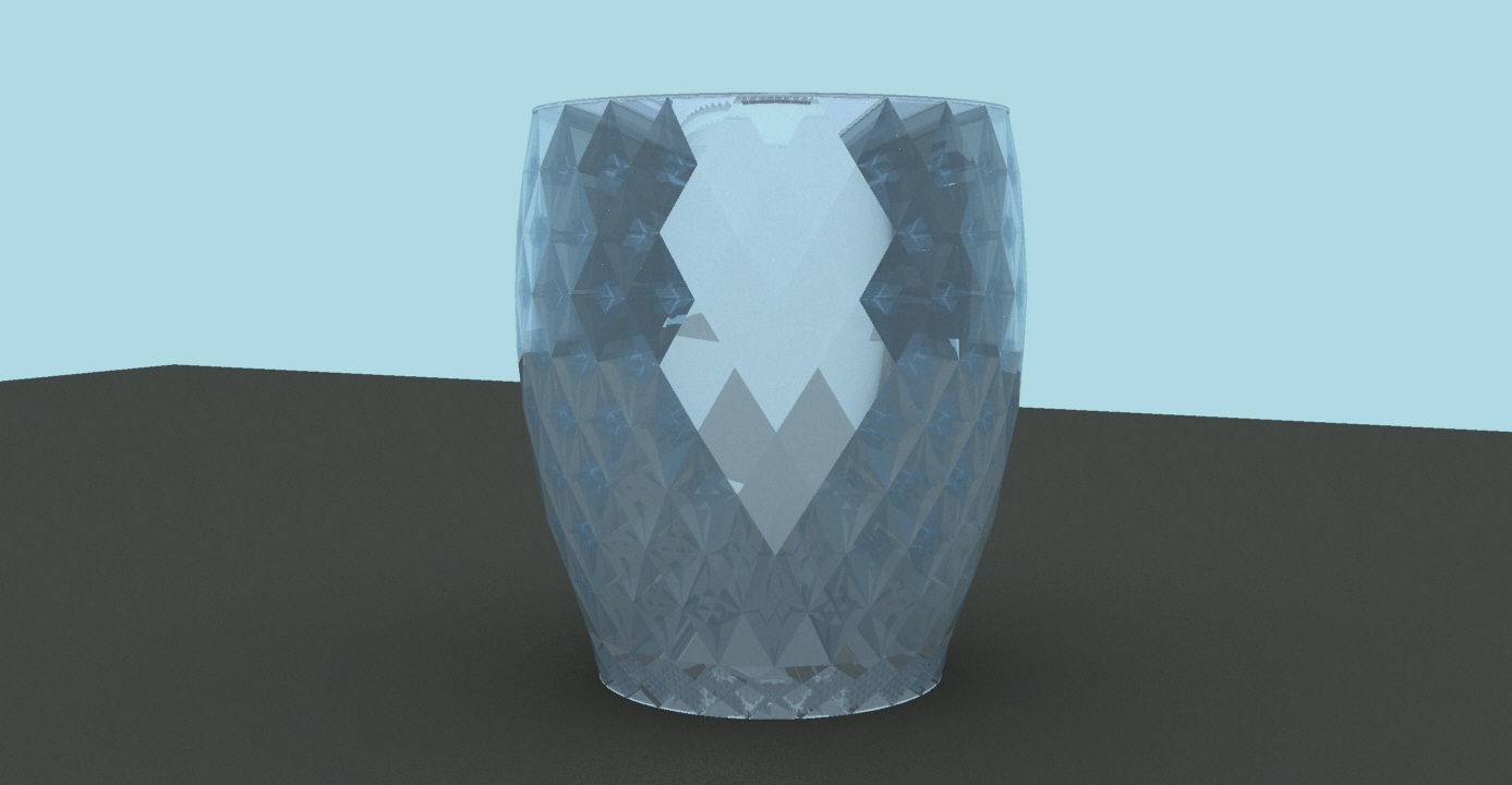 Crystal Glass with Grasshopper 3D model_2