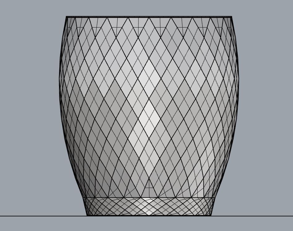 Crystal Glass with Grasshopper 3D model_9