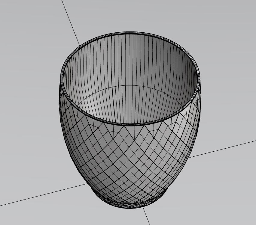 Crystal Glass with Grasshopper 3D model_8