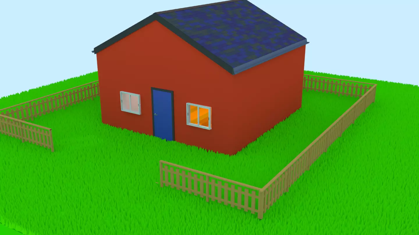 Cartoon Style Cottage House Free 3D model