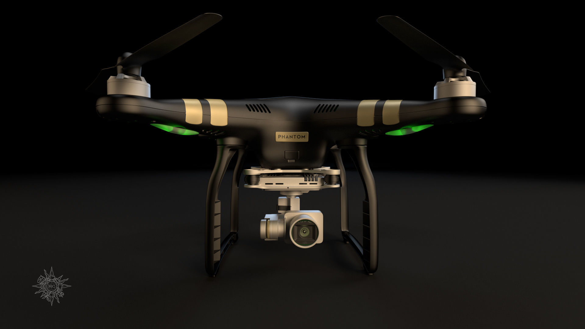 DJI Phantom 3 Professional Free 3D model_2