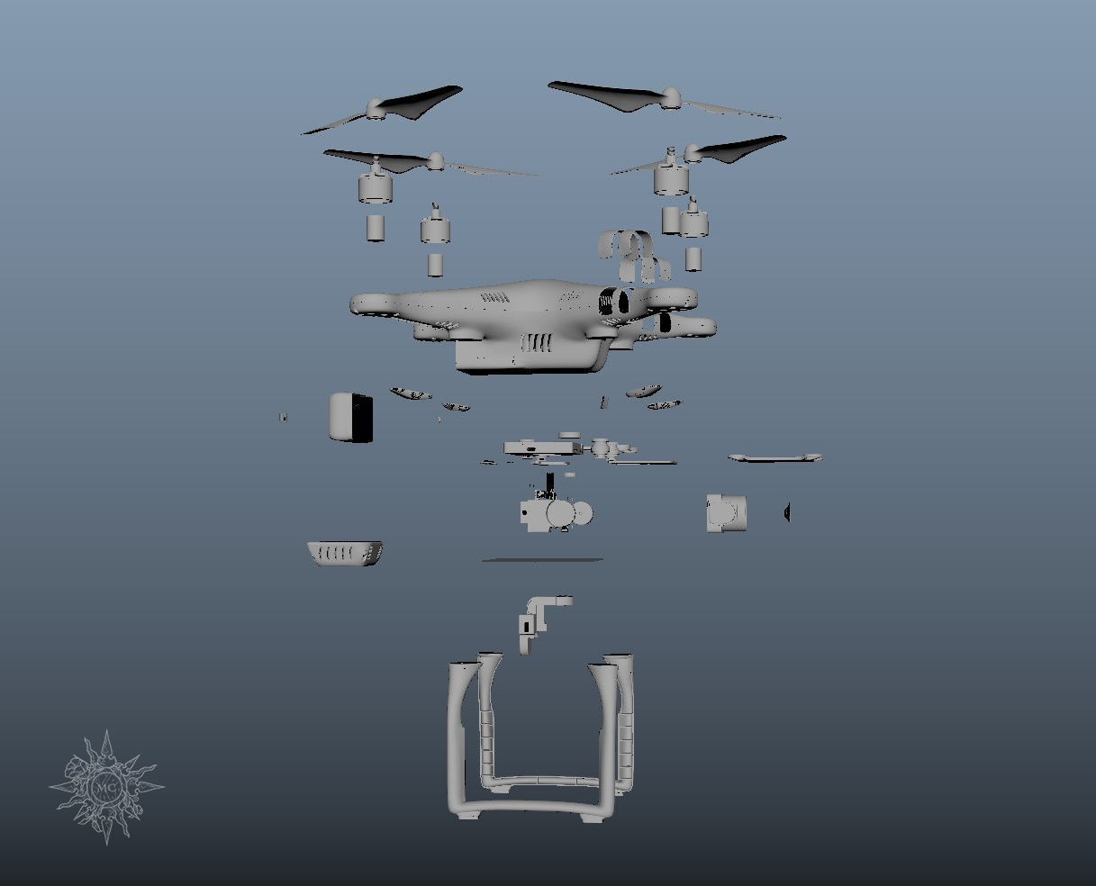 DJI Phantom 3 Professional Free 3D model_7