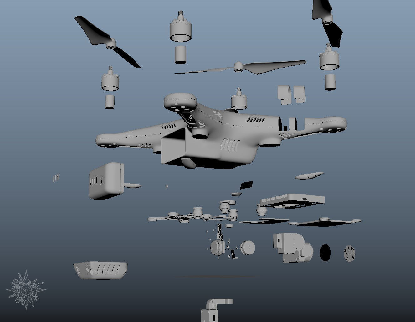 DJI Phantom 3 Professional Free 3D model_10