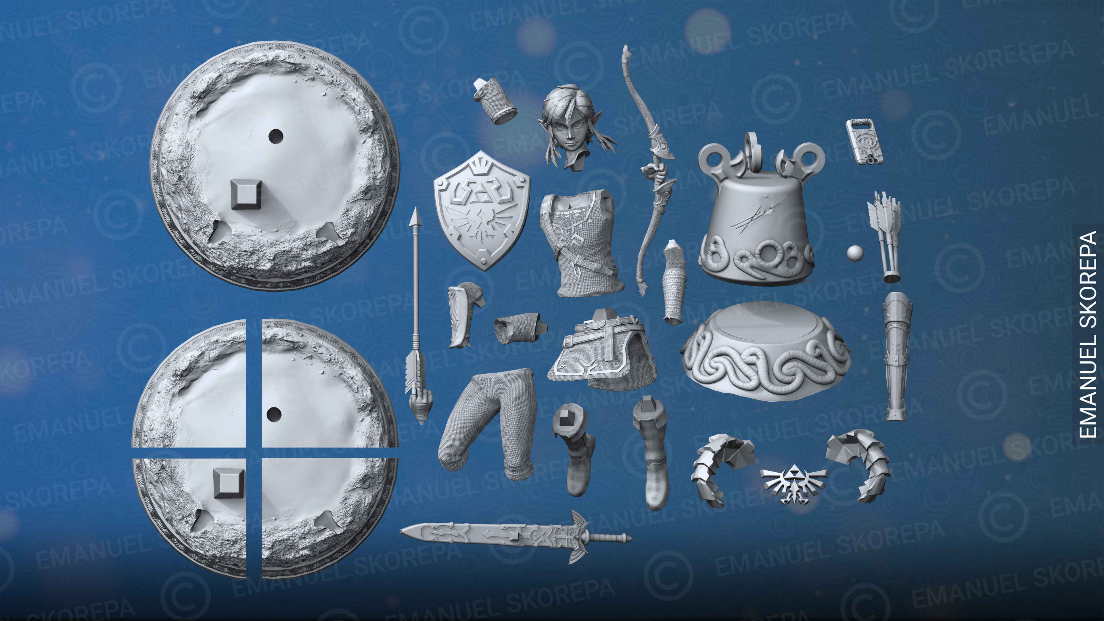 Link The Legend of Zelda Breath Of The Wild 3D print model_5