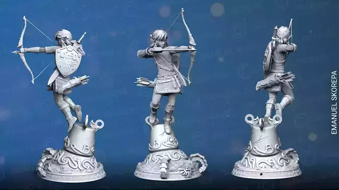 Link The Legend of Zelda Breath Of The Wild 3D print model
