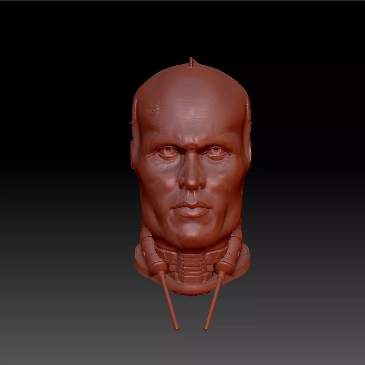 Robocop bust of man 3D print model
