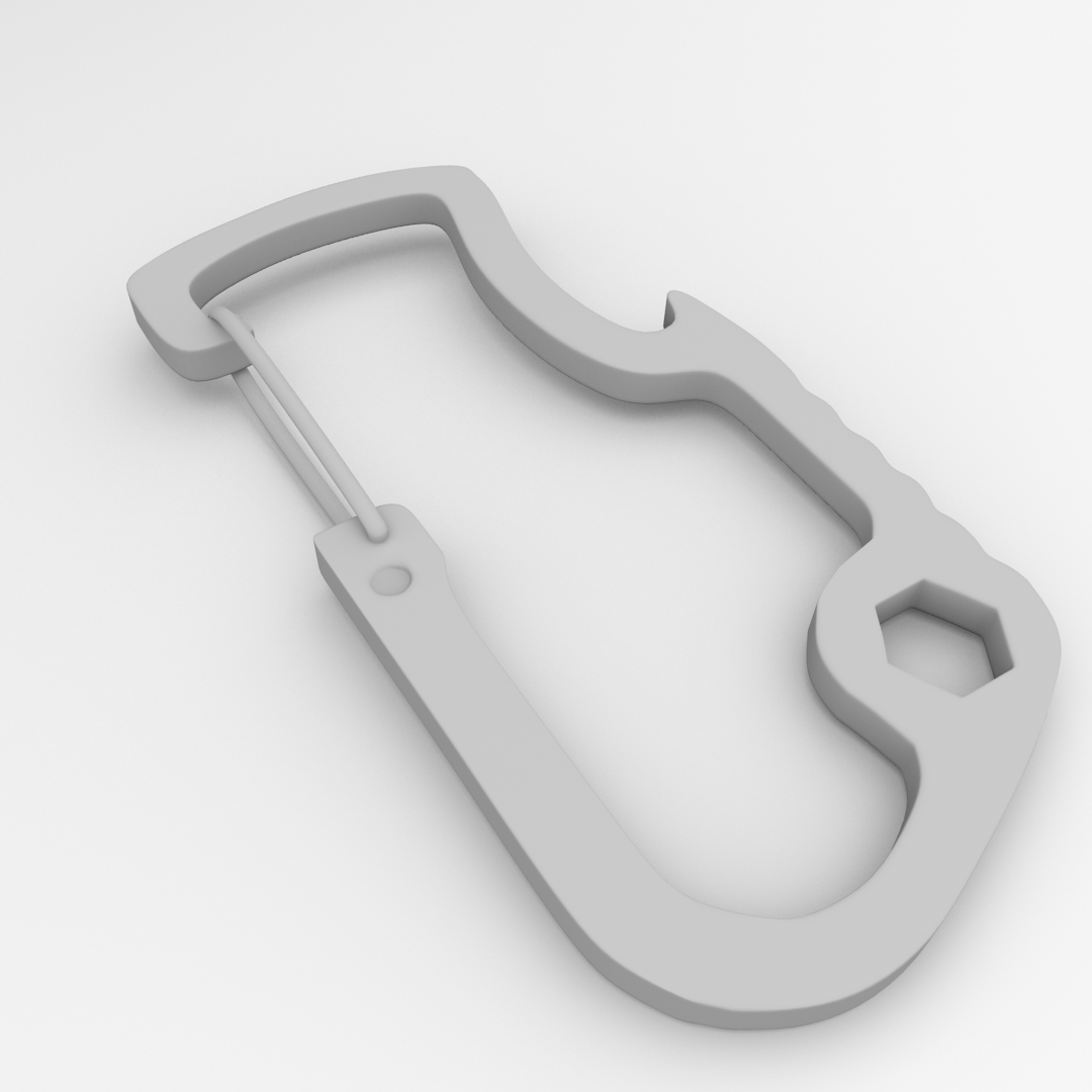 Carabiner V2 3D model_3