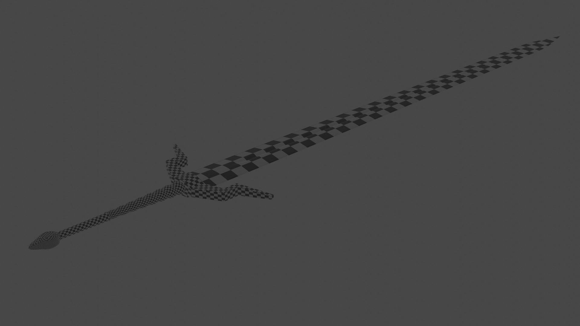 Long sword  Free 3D model_1