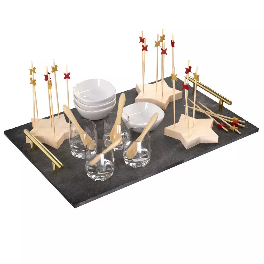 34 piece aperitif set lupala LA REDOUTE INTERIEURS 3D model