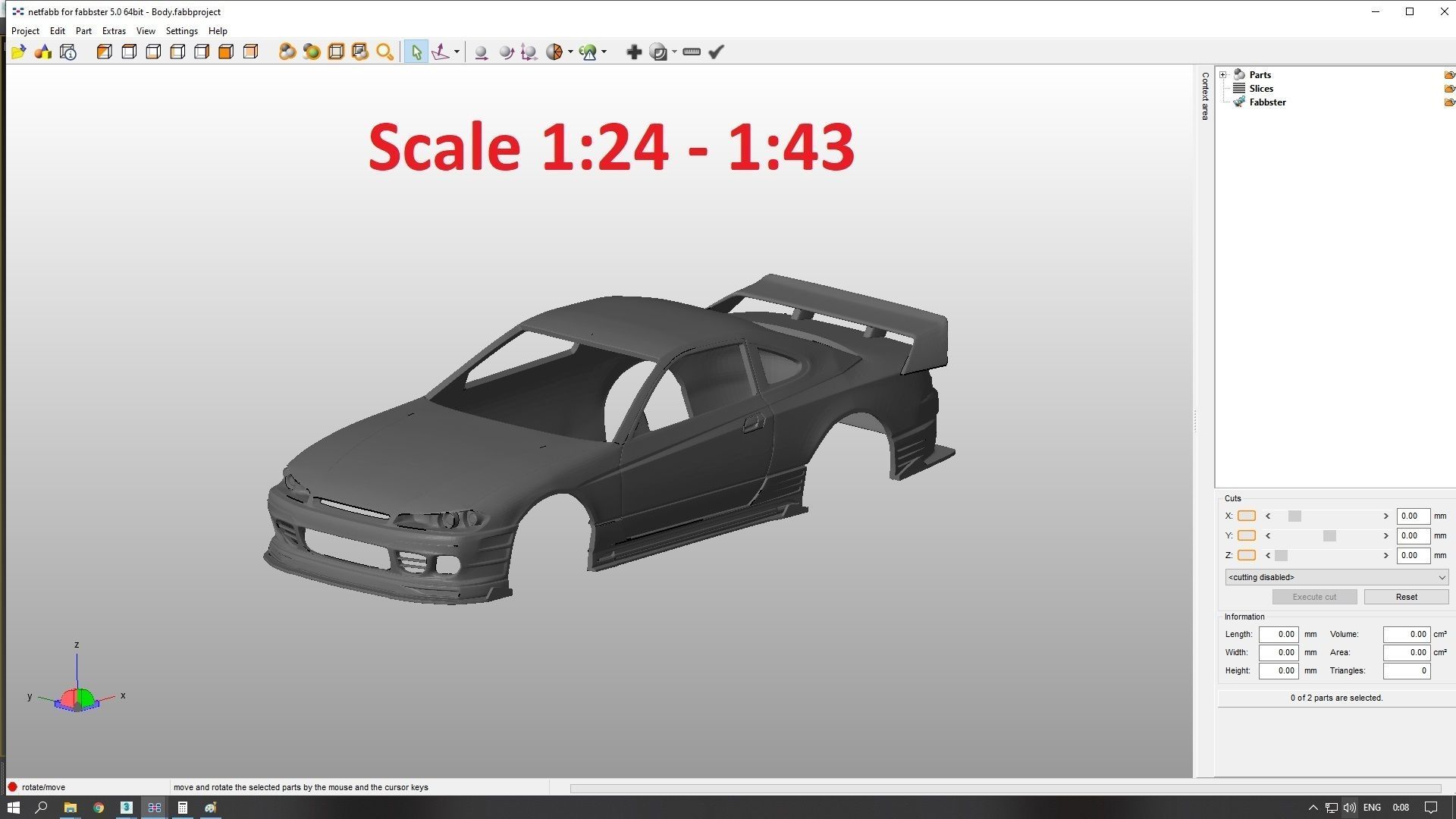Nissan Silvia S15 2001 Tuning  Body For Print 3D print model_5
