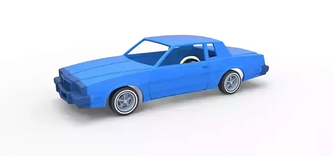 Shell and wheels Pontiac Grand Prix 1986 Scale 1 to 25 3D print model