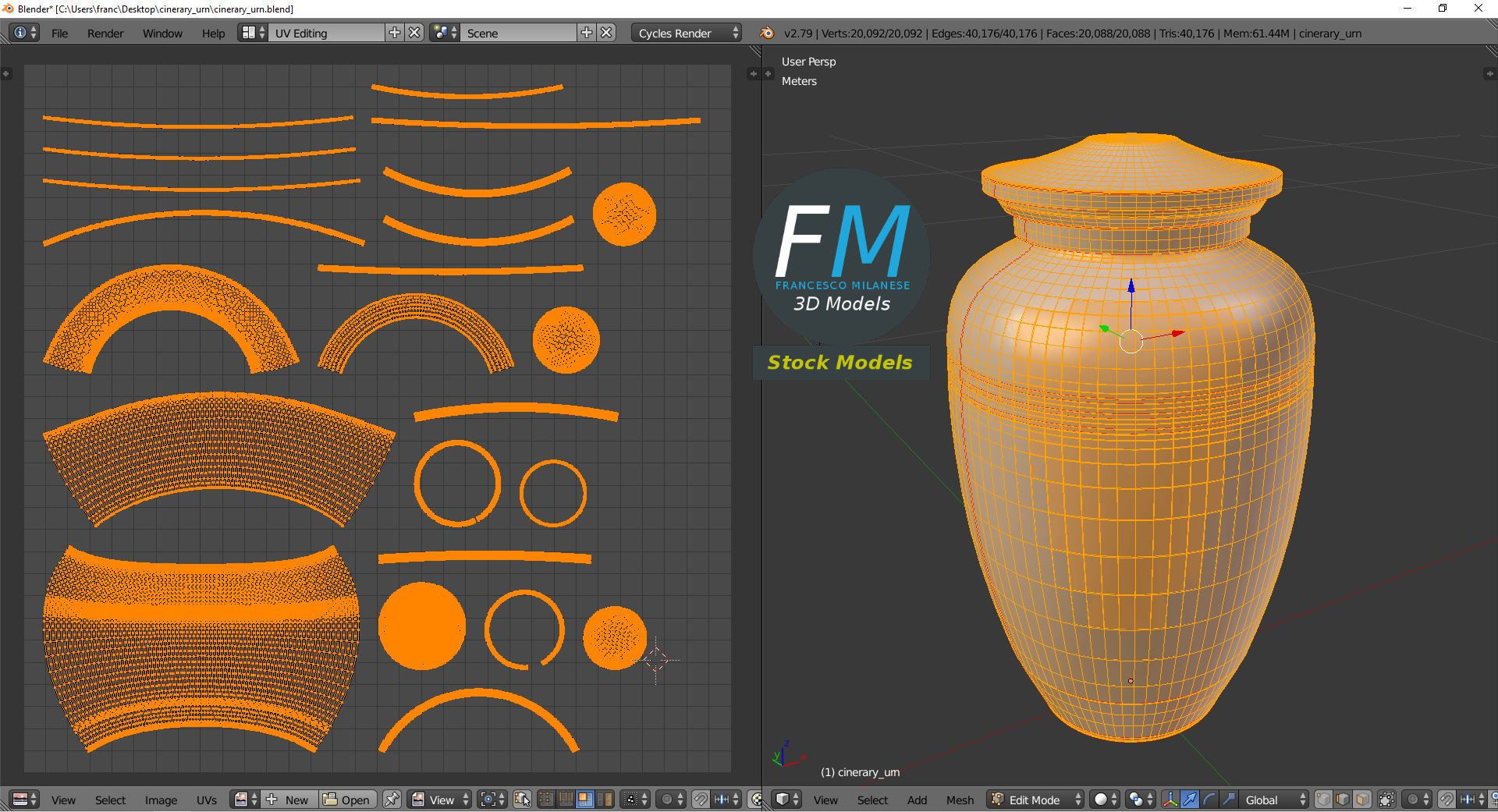 Cinerary urn 3D model_10