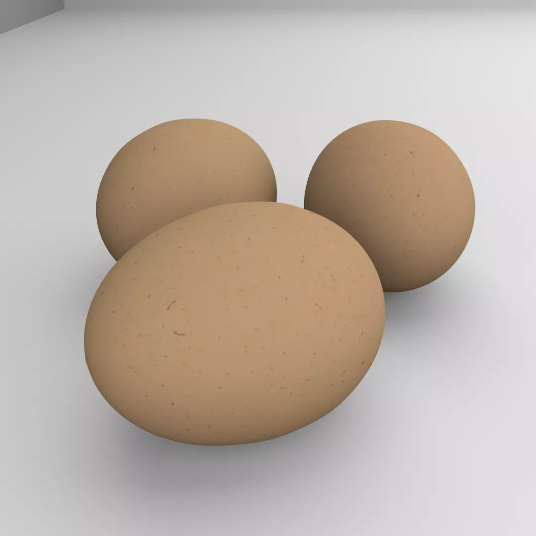 Chicken Eggs 3D model_0