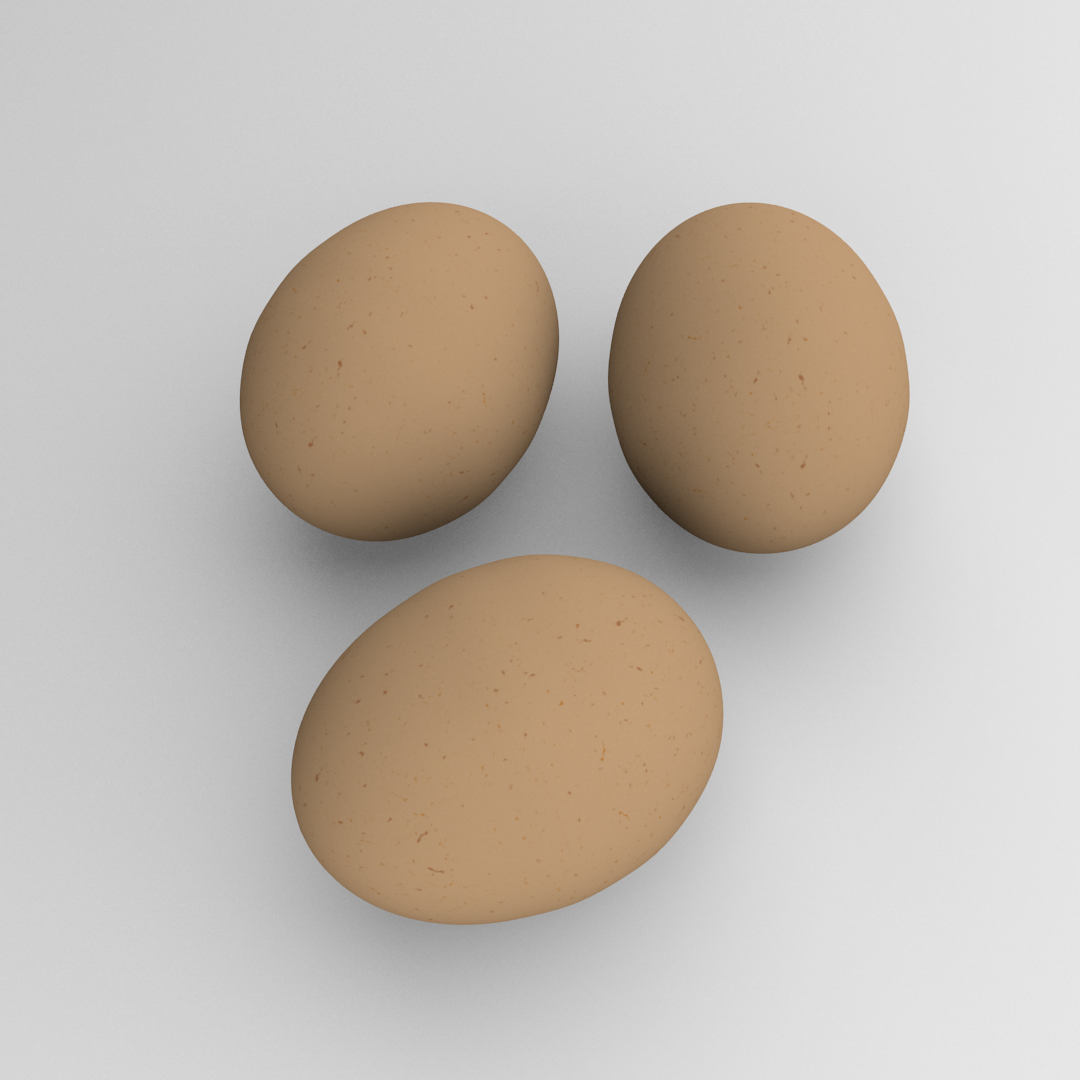 Chicken Eggs 3D model_1