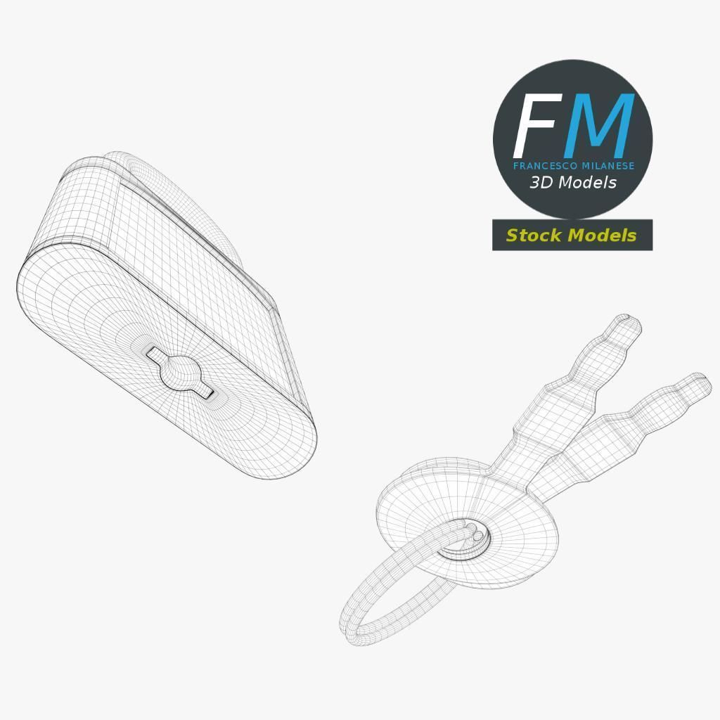 Diary padlock 3D model_8