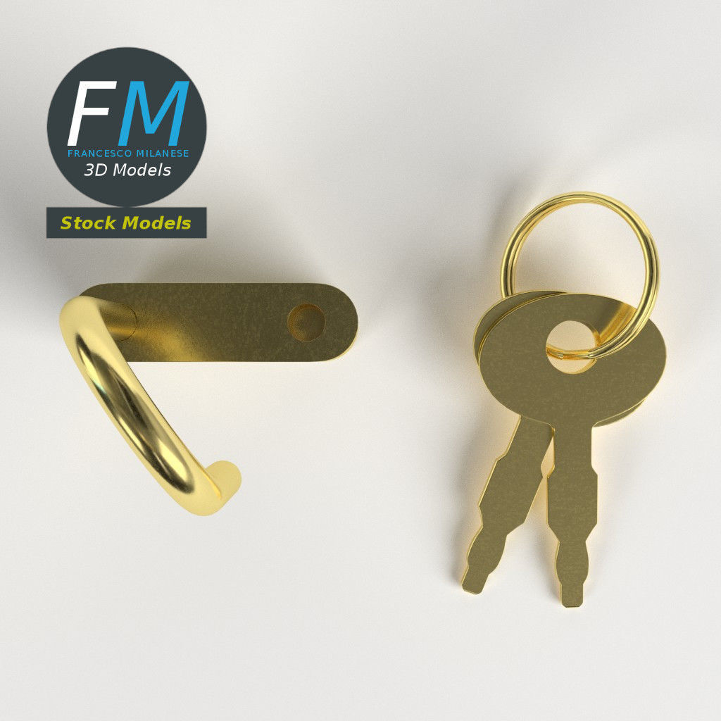 Diary padlock 3D model_6