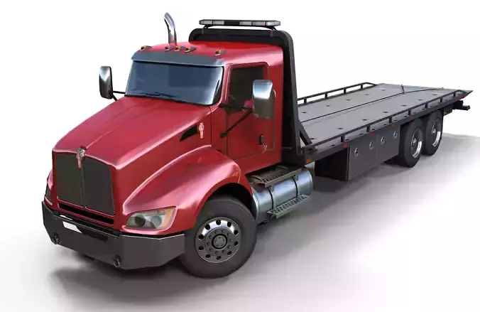 Kenworth t440 tow truck Low-poly 3D model