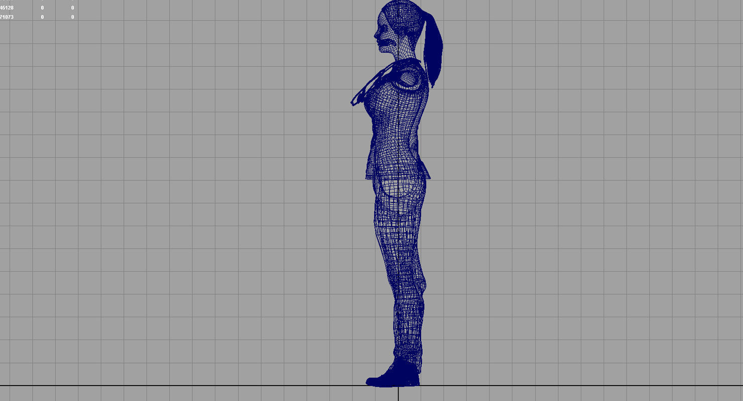 indian girl woman doctor 3d model 3D model_15